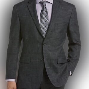 Men’s wool sports coat in charcoal grey
